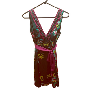 H&M floral satin dress, Sz 4